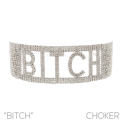 S RS Bitch Word Choker 18 Row