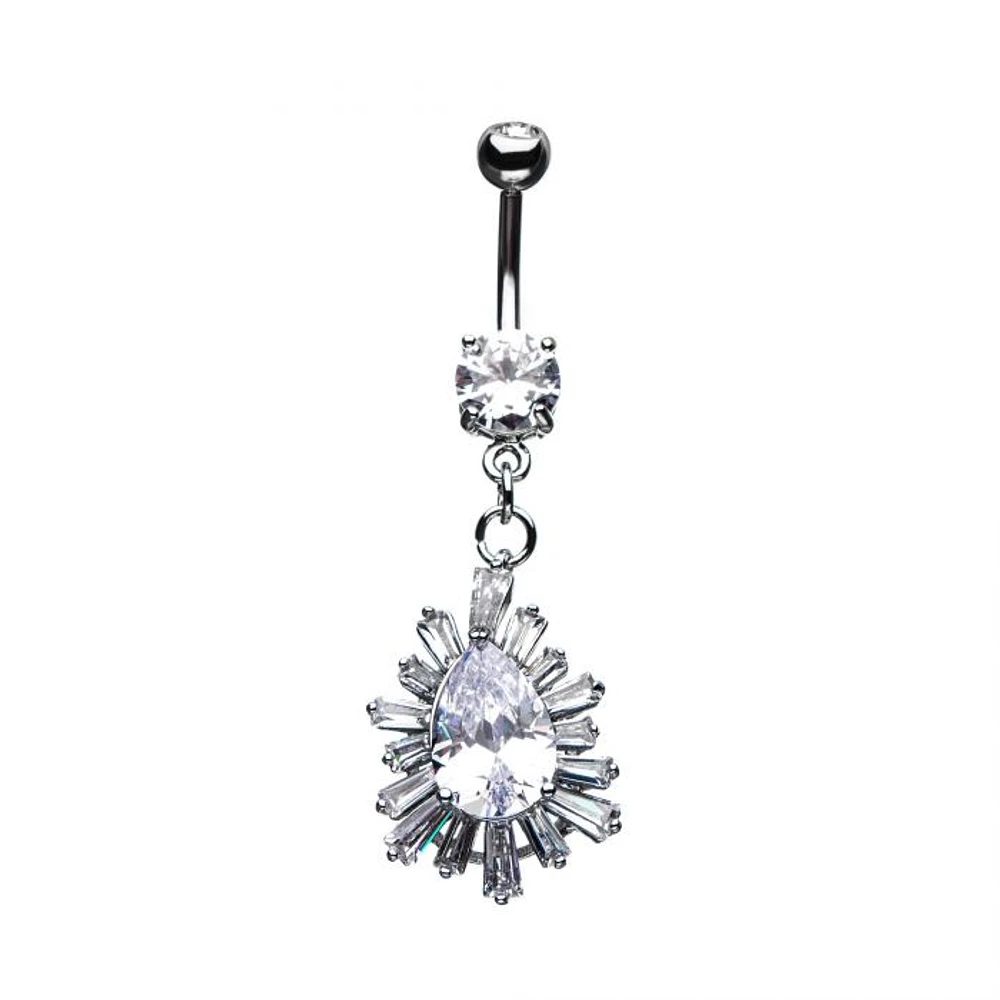 TEARDROP CENTER CZ DANGLE