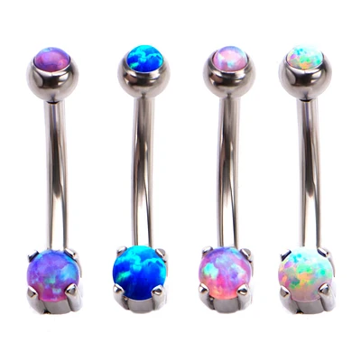 16g Clawed Opal Curved Barbell