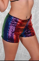 Shorts arcoiris con cremallera