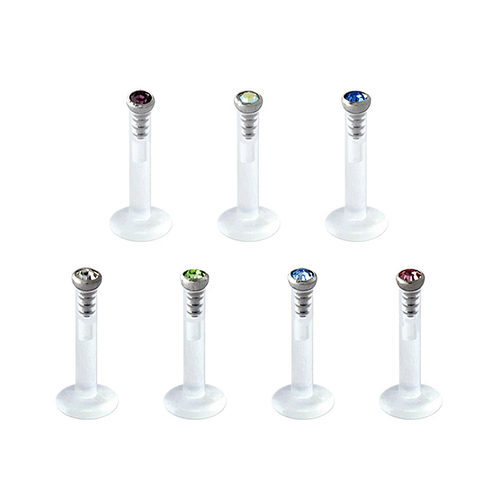 Push Fit Gem Top Bio Pierce Labret