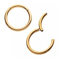 24Kt Pvd Plain 20G-14G Hinged Hoop