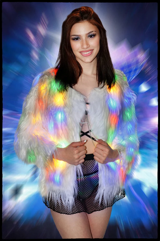 LED Faux Fur Jacket