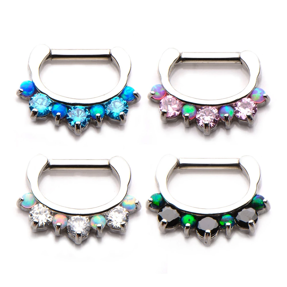 7 Gem & Opal Septum Clicker