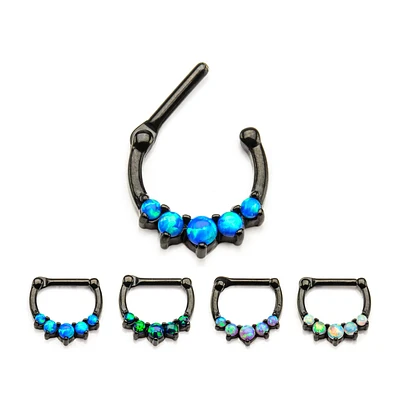 CLICKER DE SEPTUM OPALO PVD NEGRO