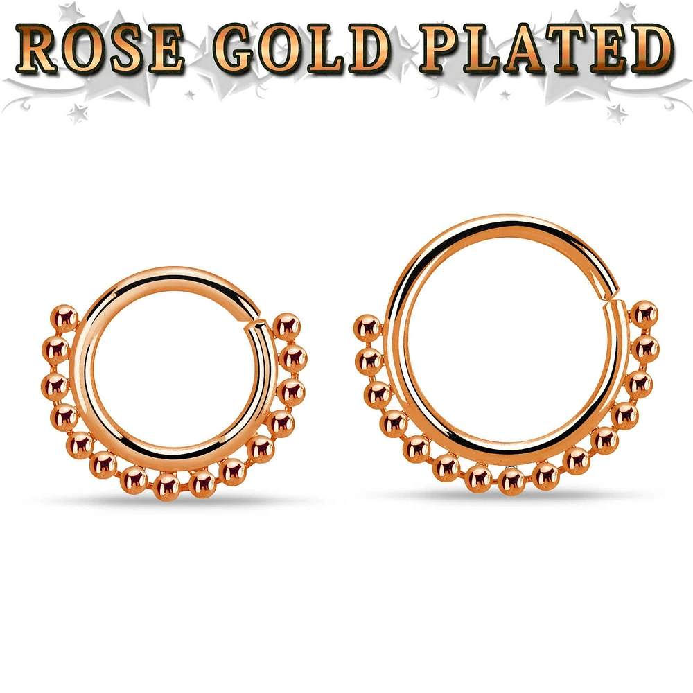 18g petites perles or rose