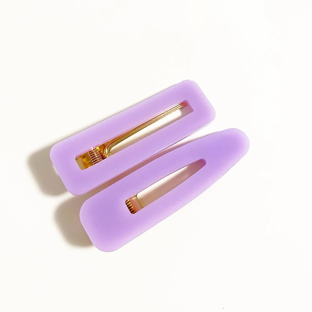 LAVENDER 2 PACK HAIR CLIPS