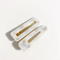 MARBLE 2 PACK HAIR CLIPS