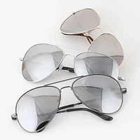 MIRRORED AVIATOR SUNGLASSES