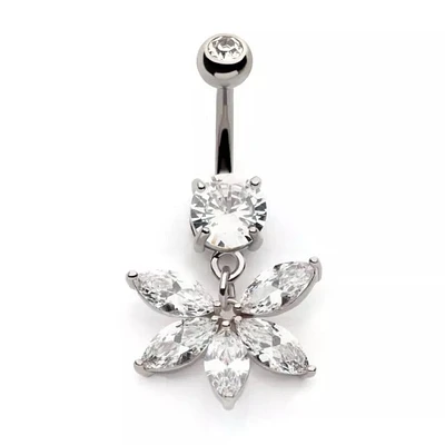 5 Petal Marquise Flower Dangle