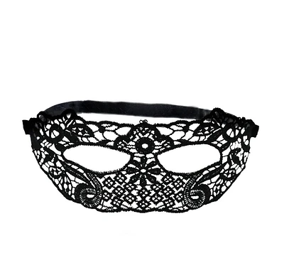 Black Floral Lace Mask