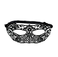 Masque en dentelle florale noire