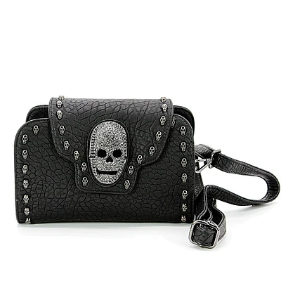 Bolso de hombro con cara de calavera