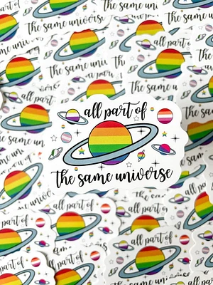 All Part Of The Same Universe Sticker