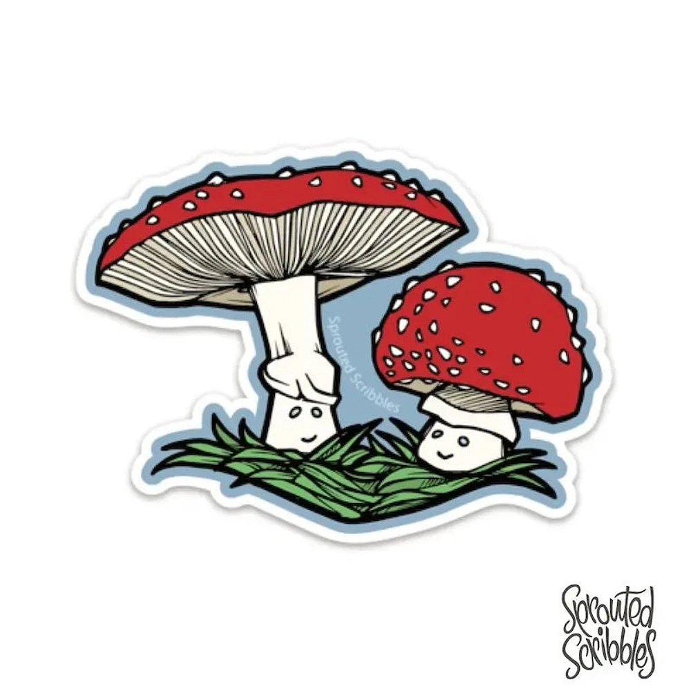 Hongo Amanita Muscaria Pegatina