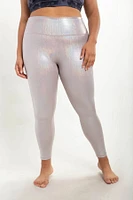 PLUS IRIDESCENT HOLO FOIL LEGGINGS