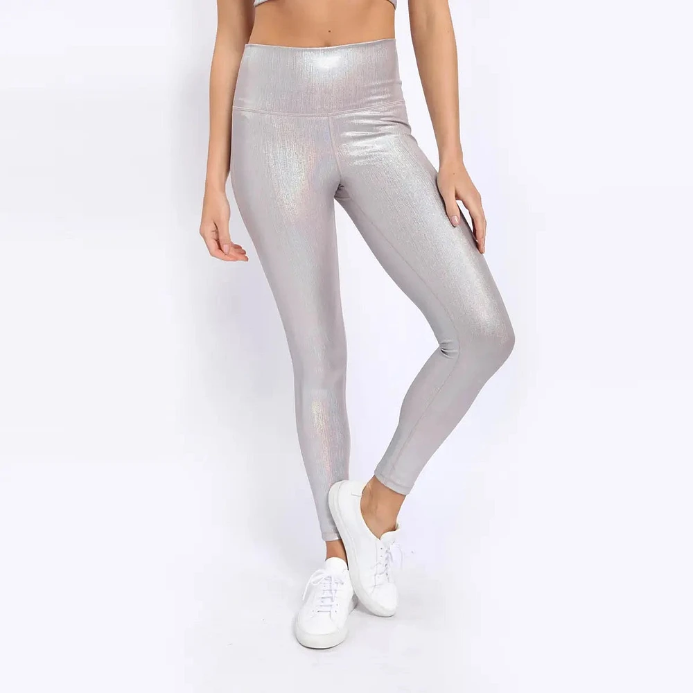 LEGGINGS HOLO FOIL IRIDISCENTES CINTURA ALTA