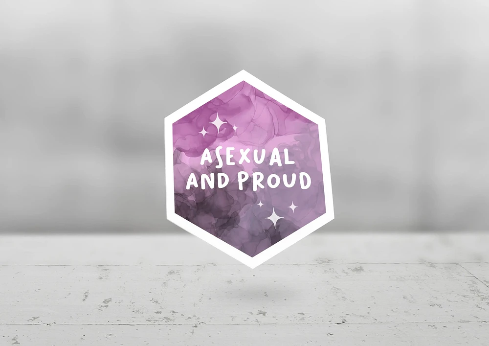 ASEXUAL AND PROUD STICKER