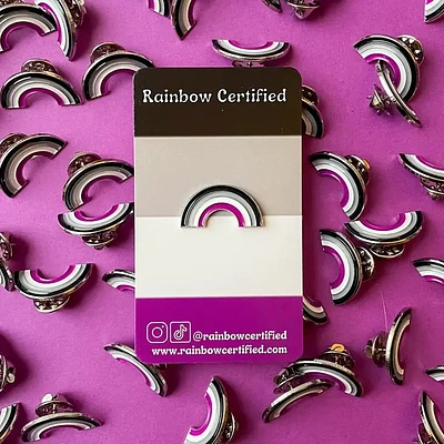 Asexual Pride Rainbow Pin