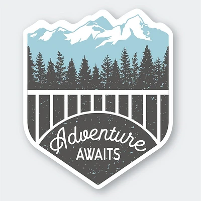 Adventure Awaits Sticker 2.75" X 2.32"