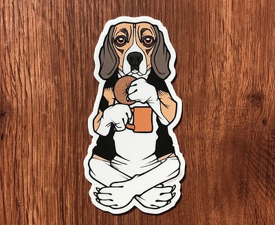 Bagel Beagle Dog Sticker