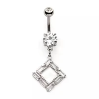 Pendentif en forme de diamant baguette