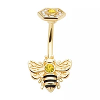 Bee With Hexagon Top Navel