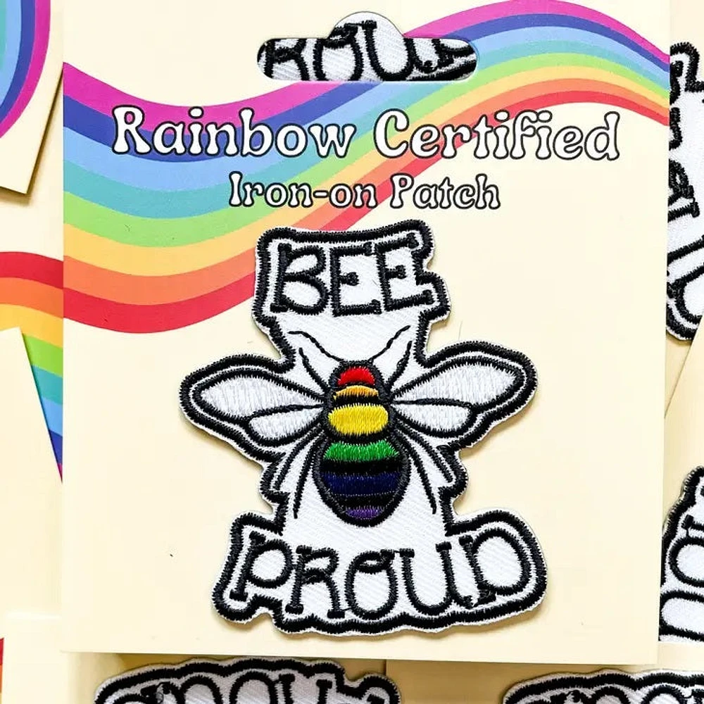 Parche termoadhesivo LGBTQ+ con orgullo de abeja