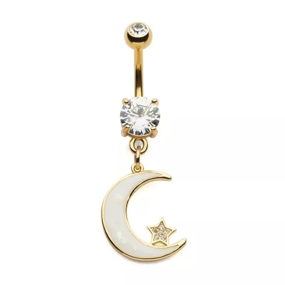 Bezle Gem Croissant de Lune Dangle