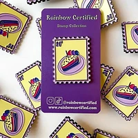 Bisexual Cake Stamp Pin