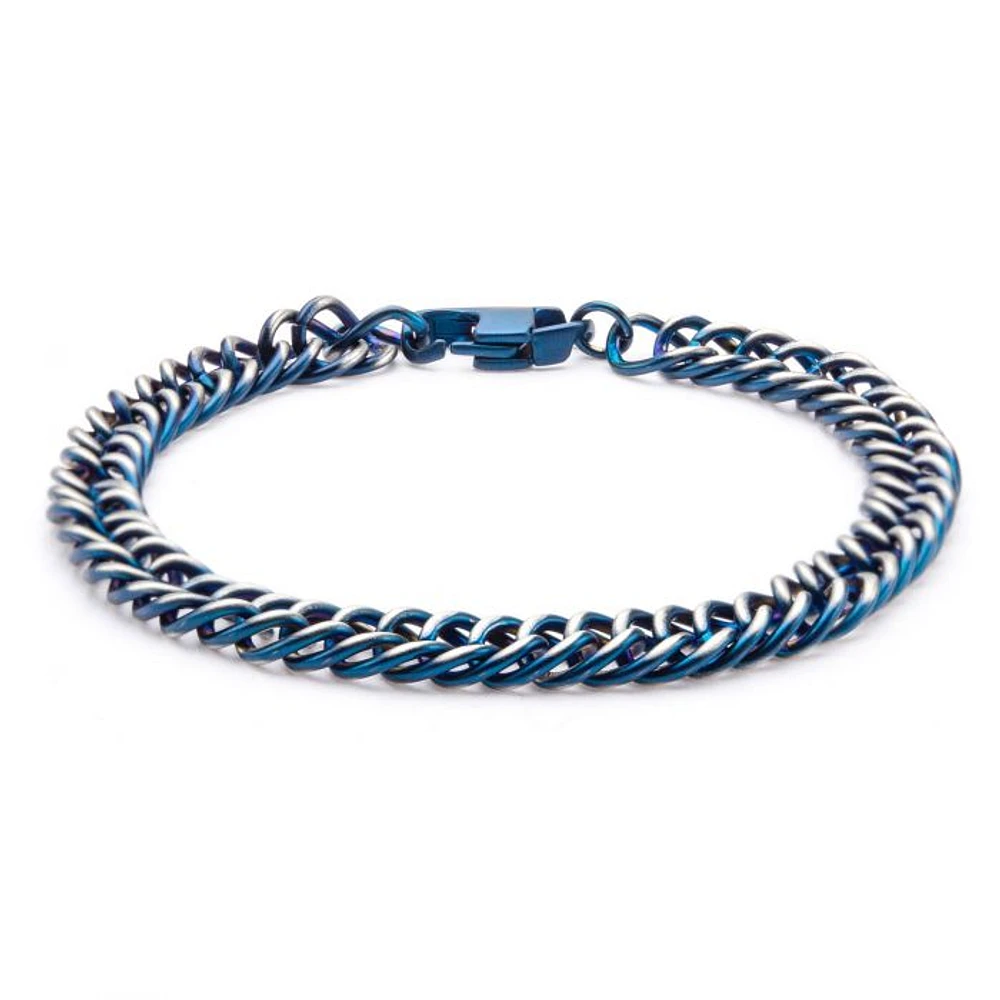 Pulsera de acero azul