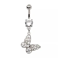 Butterfly Baguette Gems Navel