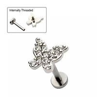 18g Butterfly Pave Set Gem Cartilage