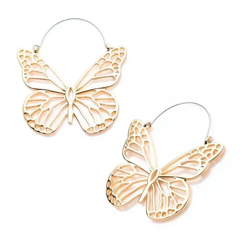 Gold PVD Cut Out Butterfly Plug Hanger