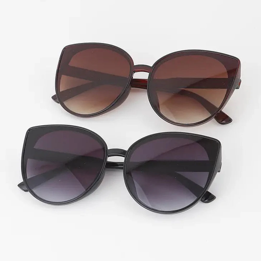 MINIMAL ROUND CATEYE SUNGLASSES