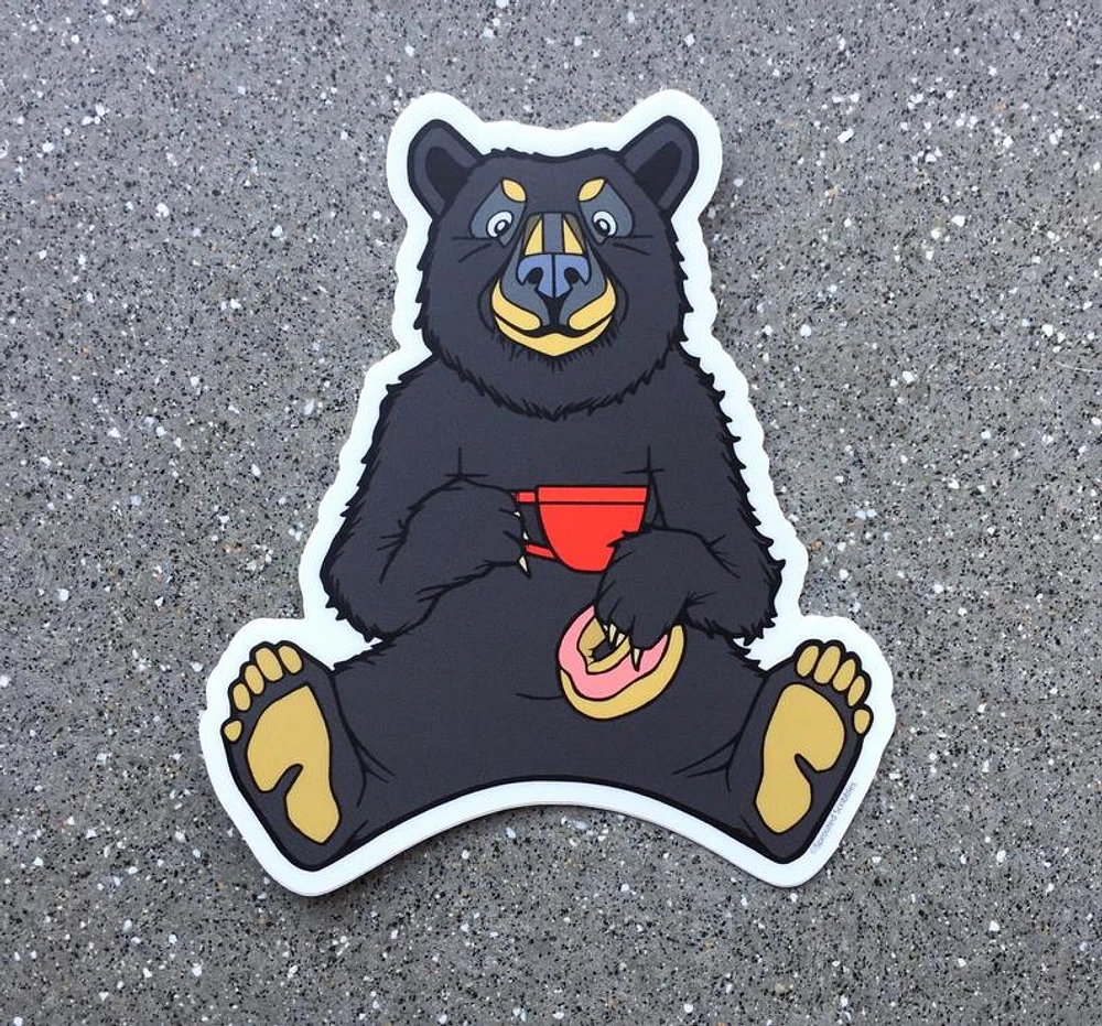 Oso de café Pegatina