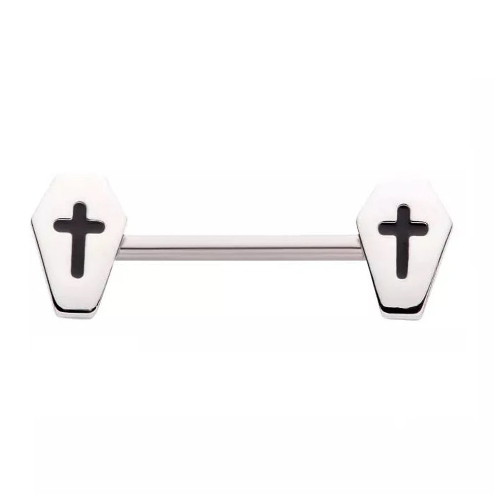 Coffin Cross Nipple Bar