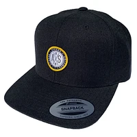 Cross Patch Black Snapback Cap