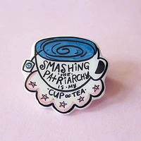 CUP OF TEA FEMINIST BROOCH