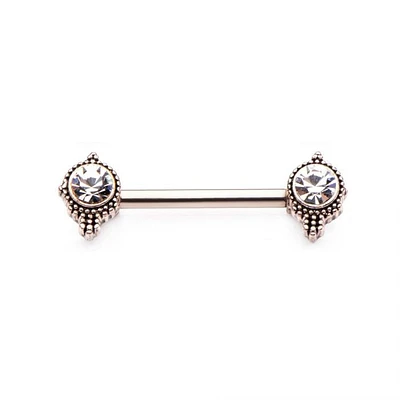 Dots Framing Jewels Nipple Bar