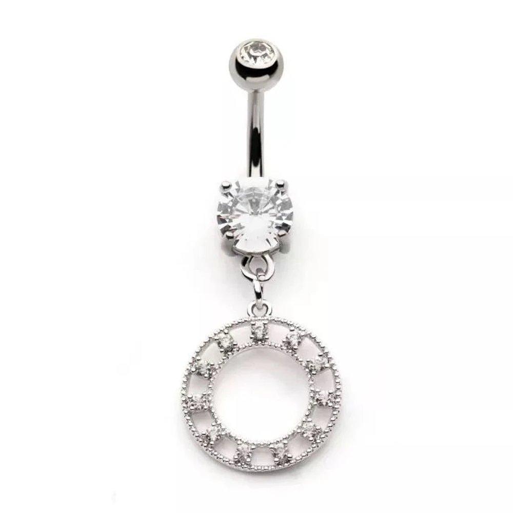 Double Beaded Circle Prong Gems