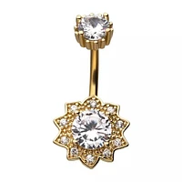 Flower Double Prong Gem