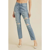 DESTROYED MOM JEANS LT