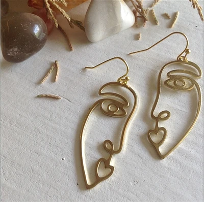 Picasso Abstract Face Silhouette Earrings