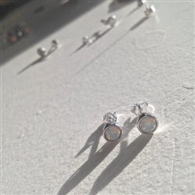 Solstice 6mm Sterling Silver Earrings.