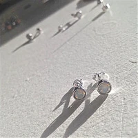 Solstice 6mm Sterling Silver Earrings.