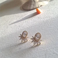 Aretes con incrustaciones de diamantes de imitación Windsor.