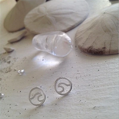 Tofino Breaking Waves In Sterling Silver Earrings