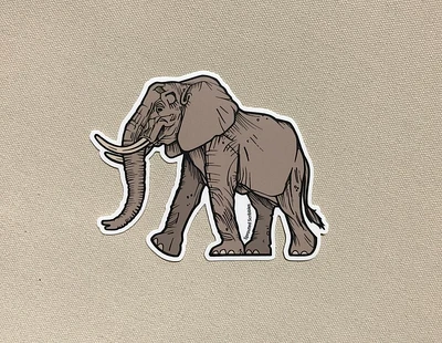 Elephant Animal Sticker