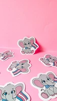 Elliot The Elephant Transgender Sticker